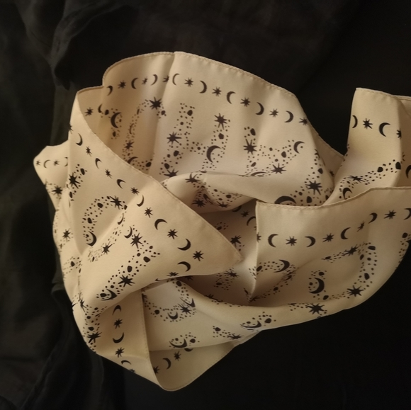 🌟HOST PICK🌟🇨🇵 NWT Longchamp Silk Scarf with Celestial Logo in Pale pink - Picture 7 of 7